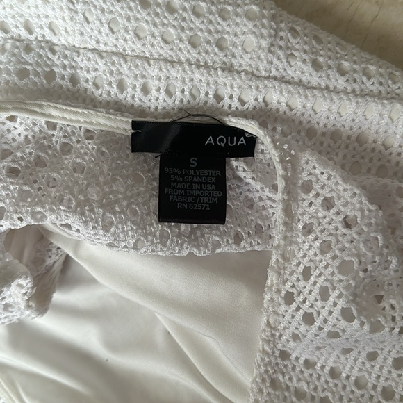 NWOT Aqua White Lace Dress with Lining - Picture 4 of 4